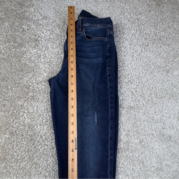 Hudson Blair High Rise Skinny Jeans Distressed. Classic Dark Blue Size 27 - Picture 9 of 10